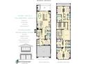Detailed floor plans of a multi-story home, including room dimensions and options at 7632 Excitement Dr, Reunion, FL 34747