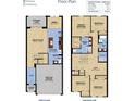 Two-story home floor plan with primary bedroom, loft, laundry and two car garage at 160 Glass Onion Dr, Groveland, FL 34737