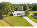 Slightly elevated view of a single-story house with a lush green lawn at 1469 Swan Pl, Kissimmee, FL 34759