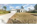 Newly built home with a two car garage and a large front yard at 1609 Pickerel Ct, Kissimmee, FL 34759