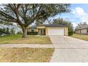 Exterior view of a single-story house with a large tree in the front yard at 846 Grand Hughey Ct, Apopka, FL 32712