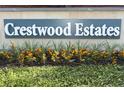 Crestwood Estates community sign with landscaping at 3449 Michigan St, Lake Mary, FL 32746