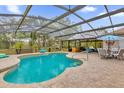 Relaxing kidney-shaped pool with patio and covered lanai at 3871 Dallas Blvd, Orlando, FL 32833