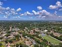 Aerial view of the home and its surroundings, including a school at 245 Lake Seminary Cir, Maitland, FL 32751