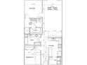 Two-bedroom, two-bathroom floor plan featuring open dining and living area at 415 Se 1St Ave # 104-A, Ocala, FL 34471
