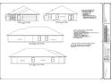 Detailed architectural blueprints for a new house, showing elevations and floor plans at 00 Fisher Lane Trak, Ocklawaha, FL 32179