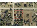 Aerial view showing a single-Gathering home on a large lot with mature trees at 5424 Sw 31St St, Ocala, FL 34474