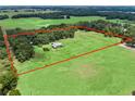 Aerial view of property showing home and acreage at 4344 Cr 542H, Bushnell, FL 33513