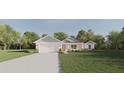 One-story home with light gray siding and a driveway at Tbd Bay Ct Pl, Ocklawaha, FL 32179