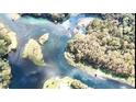 Aerial view of a river and surrounding landscape at 12190 Maple St, Dunnellon, FL 34432