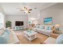 Bright living room with comfy sofas, a large TV, and a coffee table at 7 Oak Lane Ave, Ocala, FL 34472