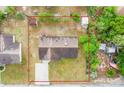 Aerial view showcasing the house and large backyard at 329 N 19Th St, Haines City, FL 33844