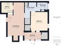 Condo floor plan showing a spacious living area and bedroom at 2049 San Marcos Se Dr # 127, Winter Haven, FL 33880