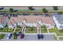 Aerial view of townhomes with individual garages at 8919 Stinger Dr, Davenport, FL 33896