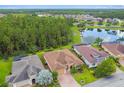 Community overview showcasing homes and a lake at 694 Irvine Ranch Rd, Kissimmee, FL 34759