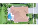 Aerial view of home with pool and patio at 2891 Swoop Cir, Kissimmee, FL 34741