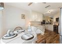 Kitchen with white cabinets and a breakfast nook at 117 Ridge View Dr, Davenport, FL 33837