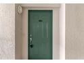 Green front door with a lock, showcasing a welcoming entryway at 3301 Whitestone Cir # 308, Kissimmee, FL 34741