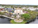 Aerial view of waterfront town with shops and park at 660 Celebration Ave # 250, Celebration, FL 34747
