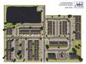 Aerial view of Evergreen Townhomes community layout, showing lot numbers and street names at 1778 Tila St, Kissimmee, FL 34746