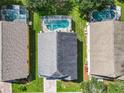 Aerial view of three homes with pools in a residential area at 133 Andalusia Loop, Davenport, FL 33837