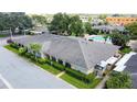 Aerial view of condo complex showcasing pool and parking at 518 Polaris Loop # 108, Casselberry, FL 32707