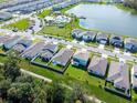 Aerial view showing home's location in a community with a lake and amenities at 4963 Royal Point Ave, Kissimmee, FL 34746