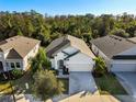 Single-story house with a two-car garage in a neighborhood setting at 3374 Sagebrush St, Harmony, FL 34773