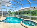 Relaxing screened-in pool and spa area, perfect for entertaining at 204 Fox Loop, Davenport, FL 33837