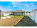 Backyard with patio, fire pit, and fenced-in area at 1577 Diamond Loop, Kissimmee, FL 34744