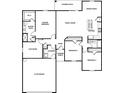 One-story floor plan with 3 bedrooms, flex room and 2-car garage at 2722 Sw 151St Pl, Ocala, FL 34473