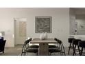 Elegant dining room with a large table and modern decor at 3990 Willowbrook Dr, Edgewater, FL 32141