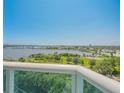 Stunning view from balcony overlooking water, bridge, and city skyline at 231 Riverside Dr # 709, Daytona Beach, FL 32117