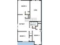 Second floor plan featuring bedrooms, bathrooms, and attic access at 6074 Sacred Oak Ave, Mount Dora, FL 32757