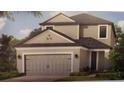 Two-story home with light-beige exterior, two-car garage, and gabled roof at 1263 Verdant Glade Pl, Winter Park, FL 32792