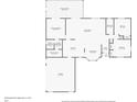 Floor plan showing a spacious layout including 2 bedrooms and a 2 car garage at 2730 Woodland Dr, Edgewater, FL 32141