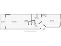 Floorplan showcasing the layout of a one-bedroom, one-bathroom condo unit at 300 N Atlantic Ave # 1803, Daytona Beach, FL 32118