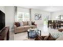 Bright living room with large windows and neutral color scheme at 1602 Minnesota Rd, Sumterville, FL 33585