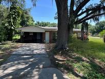 Brick ranch home with mature trees and a long driveway at 1500 32Nd Nw St, Winter Haven, FL 33881