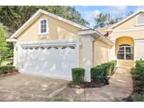 House exterior featuring a two-car garage and well-manicured landscaping at 1333 Asher Ct # 1333, Ormond Beach, FL 32174
