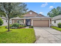 One-story house with landscaped yard and driveway at 3921 Doune Way, Clermont, FL 34711