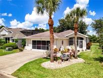 Well-maintained home with a landscaped yard and two palm trees at 4706 Glen Coe St, Leesburg, FL 34748