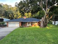 Brick ranch home with a large yard and mature trees at 11136 Bronson Rd, Clermont, FL 34711