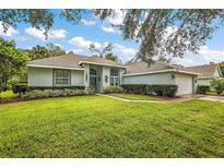 Two-story house with light blue exterior and landscaped lawn at 1720 Park Forest Blvd, Mount Dora, FL 32757