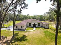 One-story house on a large lot with mature trees surrounding at 14950 Nw 216Th Pl, Micanopy, FL 32667