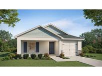 Single-story house with gray siding, dark gray roof, and a two-car garage at 5108 Sylas Jax Ave, Winter Haven, FL 33884