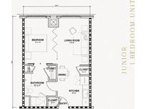 Junior 1 bedroom unit floor plan at 4849 W Irlo Bronson Hwy # 322, Kissimmee, FL 34746