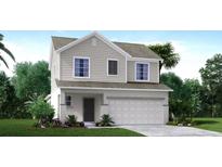 Two-story house with gray siding, gray roof, and a two-car garage at 2739 San Marco Way, Winter Haven, FL 33884