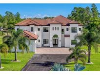 Two-story home with tile roof and palm trees at 2490 Zuni Rd, Saint Cloud, FL 34771