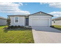 One-story home with a two-car garage and landscaped lawn at 1705 Forest Run Ln, Auburndale, FL 33823